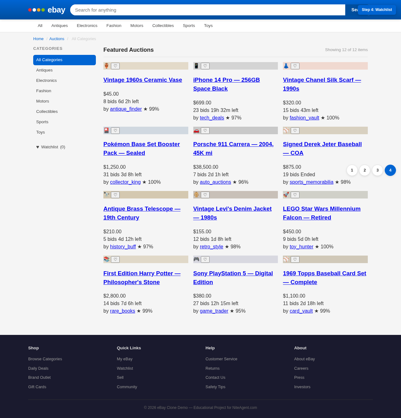 eBay Clone screenshot
